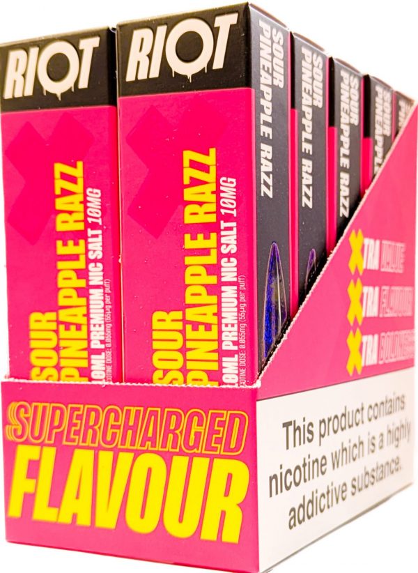 [BOX OF 10] SOUR PINEAPPLE RAZZ 10MG