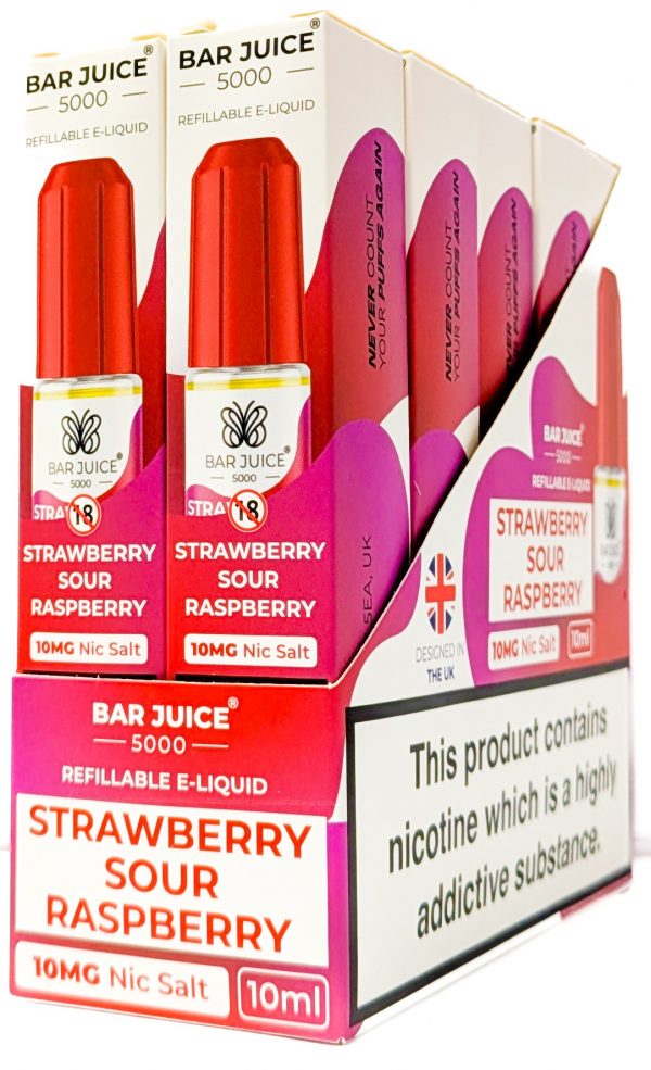 *NEW* [BOX OF 10] STRAWBERRY SOUR RASPBERRY 10mg