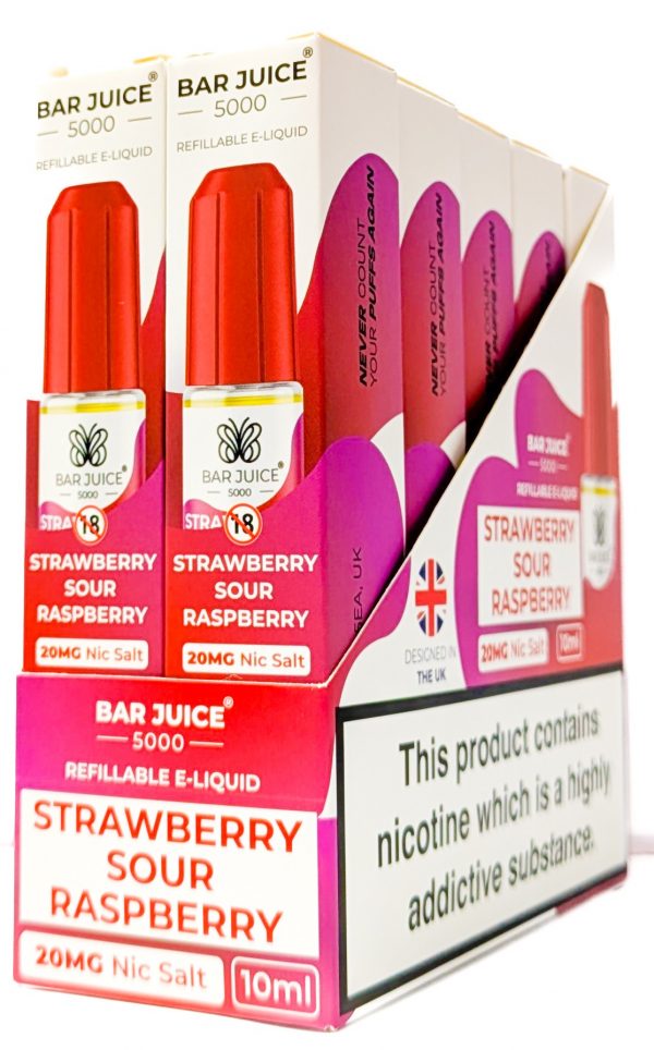 *NEW* [BOX OF 10] STRAWBERRY SOUR RASPBERRY 20mg