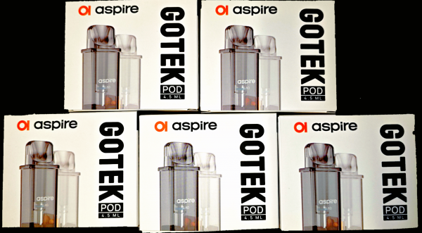 Aspire Gotek Pods - 0.8ohms, 4.5mls [PACK OF 2] X 5 PACKS