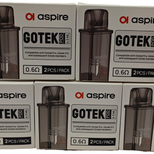 Aspire Gotek Pods - 0.6ohms, 4.5mls [PACK OF 2] X 5 PACKS