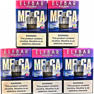 ELFX MEGA 0.6 OHM PODS 10mls x 5