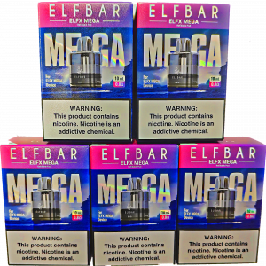 ELFX MEGA 0.8 OHM PODS 10mls x 5